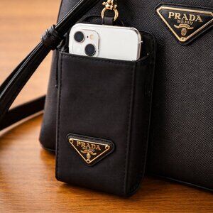-Authentic Prada- CELL- Nylon Clip-On Mini Accessory Holder ✨
